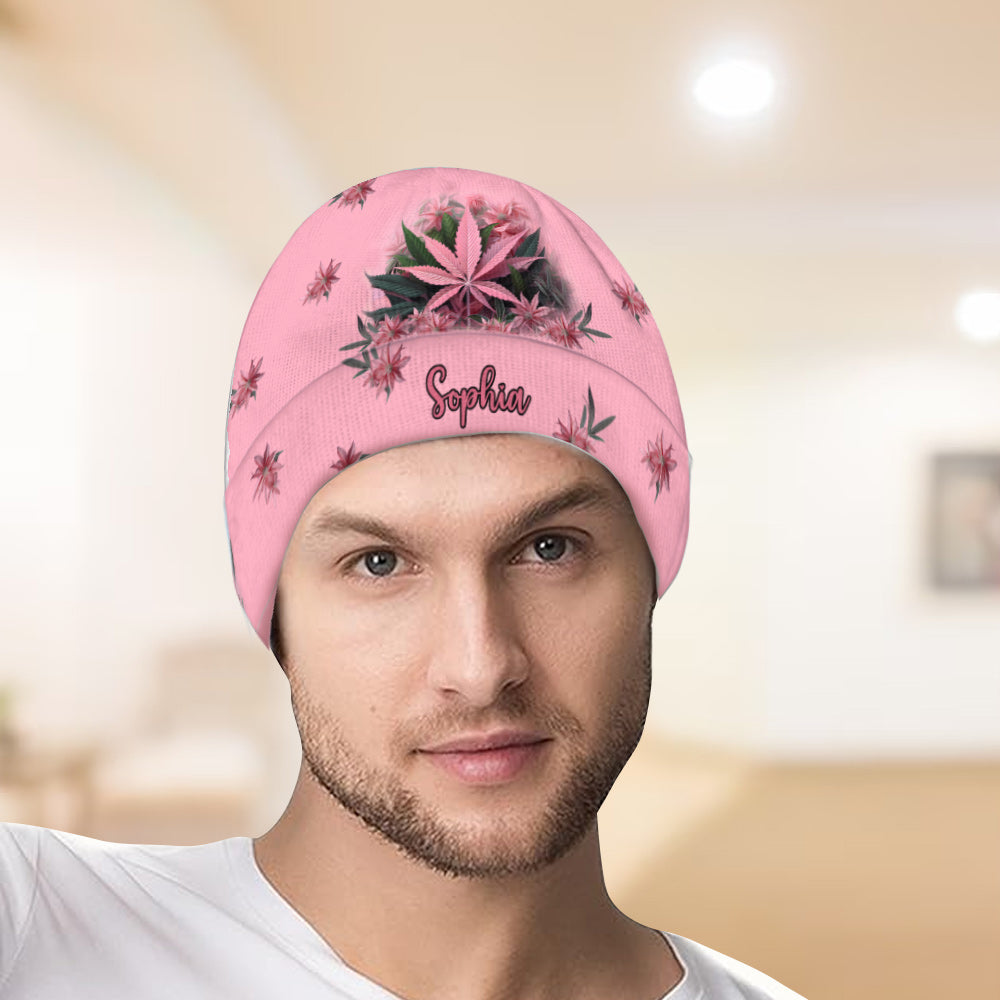 Pink Stoner - Personalized Weed Beanie Hat