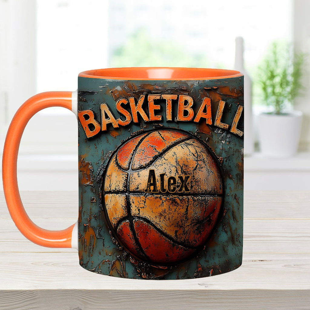Basketball For Life - Personalized Basketball Accent Mug