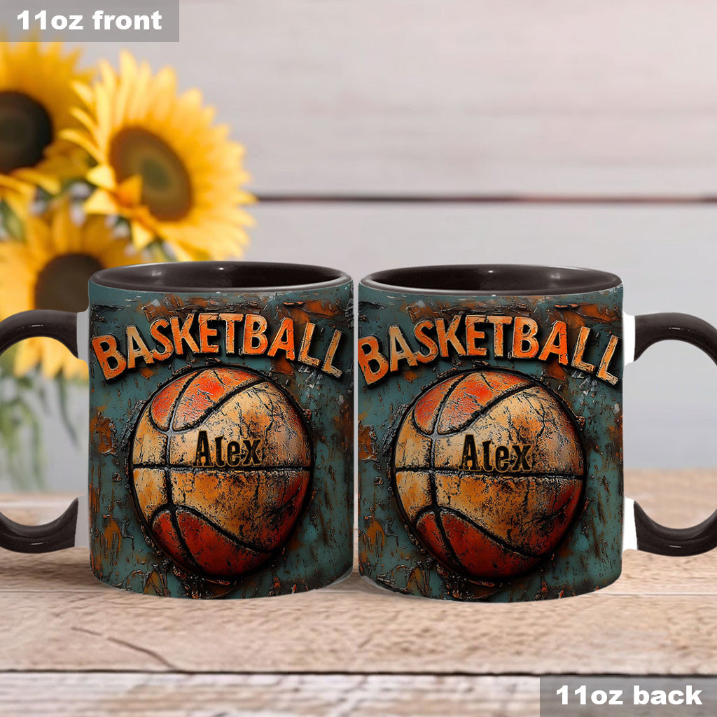 Basketball For Life - Personalized Basketball Accent Mug