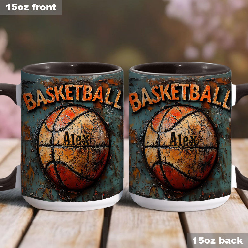 Basketball For Life - Personalized Basketball Accent Mug