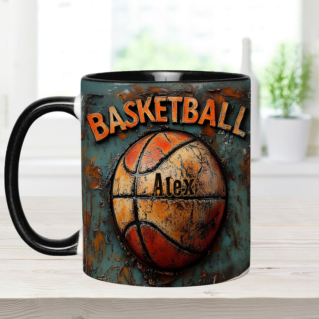 Basketball For Life - Personalized Basketball Accent Mug