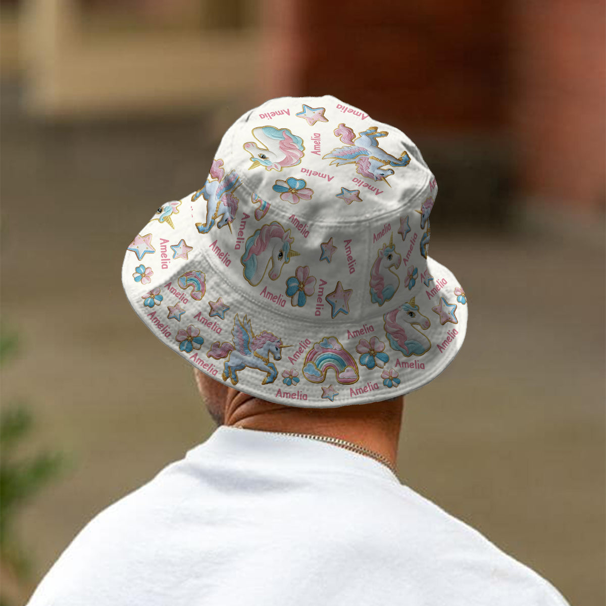 Beautiful Unicorn Alphabet - Personalized Kid Bucket Hat