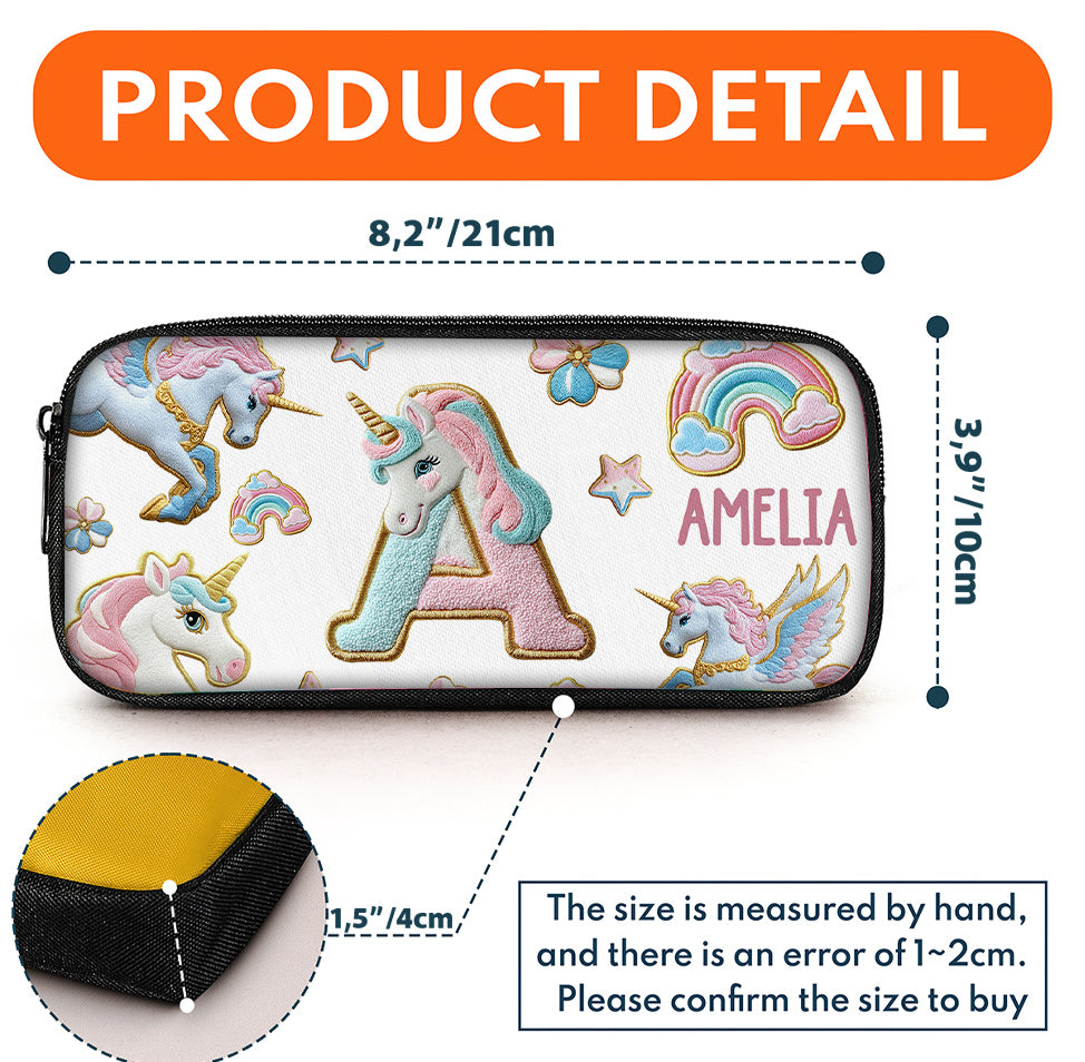 Beautiful Unicorn Alphabet - Personalized Kid Backpack & Pencil Case