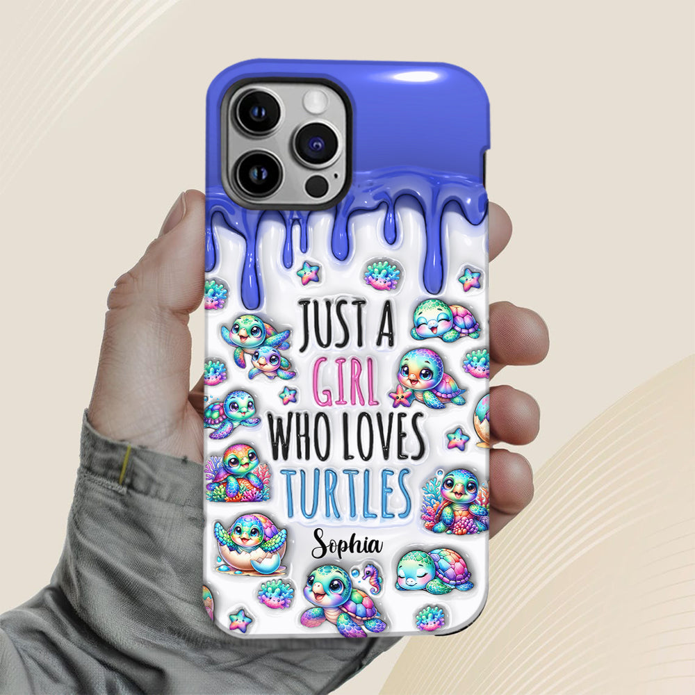 Just A Girl Who Loves Turtles - Personalized Turtle Full Print Phone Case