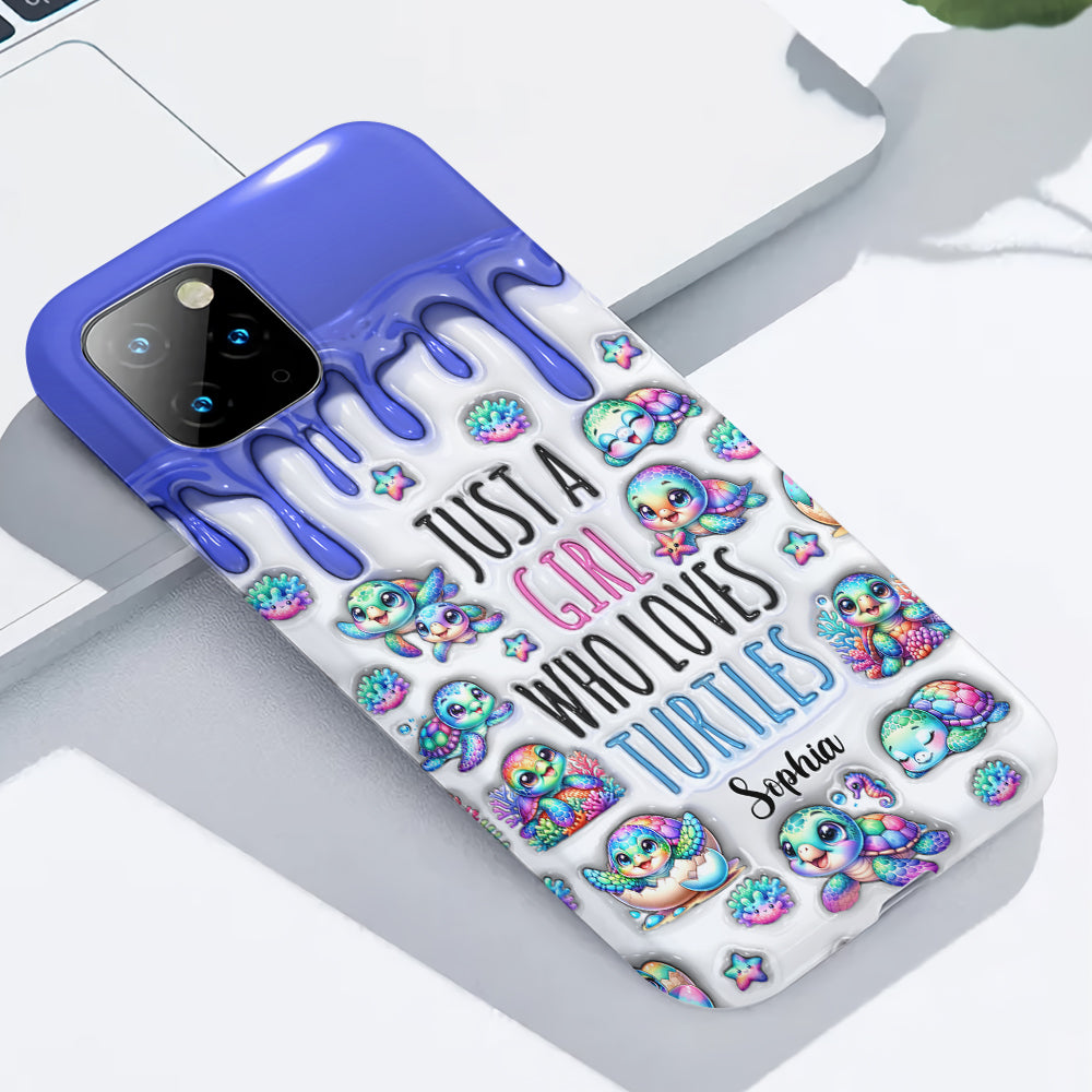 Just A Girl Who Loves Turtles - Personalized Turtle Full Print Phone Case