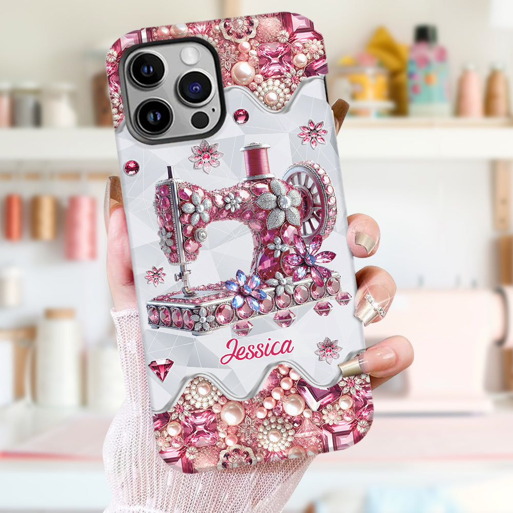 Just A Girl Who Loves Sewing - Personalized Sewing Full Print Phone Case