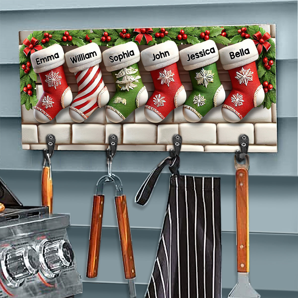 Family Stockings - Personalized Family Key Rack