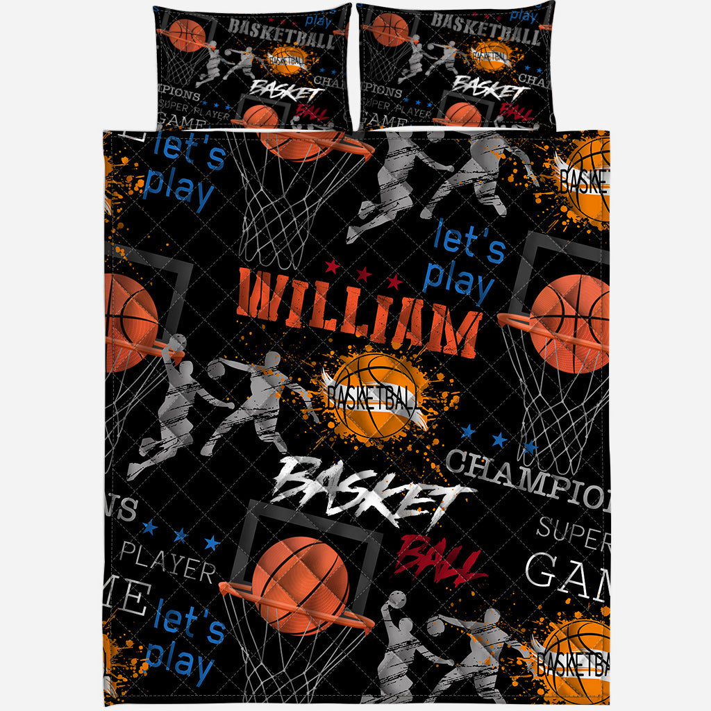 Basketball Lover - Personalized Basketball Quilt Set