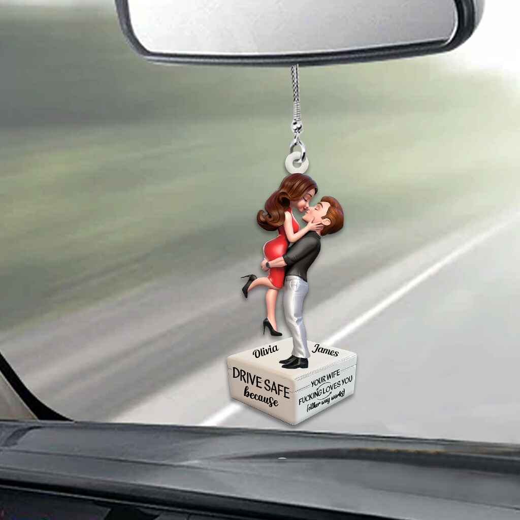 I Fu*king Love You - Personalized Couple Car Ornament