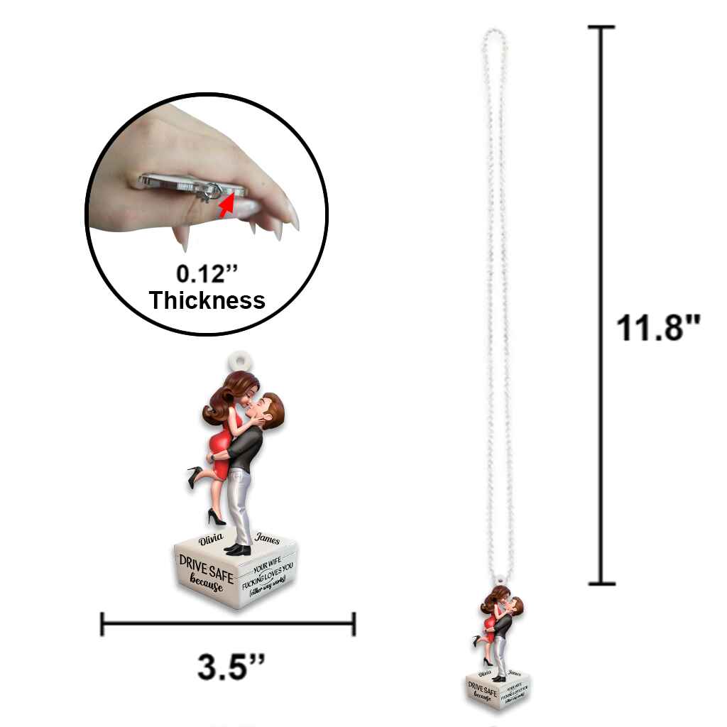 I Fu*king Love You - Personalized Couple Car Ornament