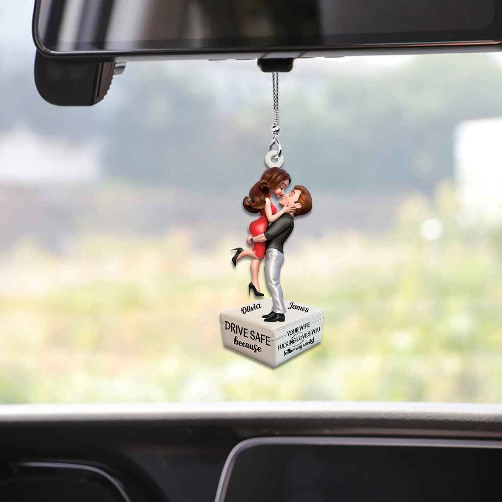 I Fu*king Love You - Personalized Couple Car Ornament