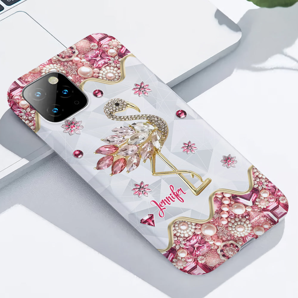 Just A Girl Who Loves Flamingos - Personalized Flamingo Full Print Phone Case