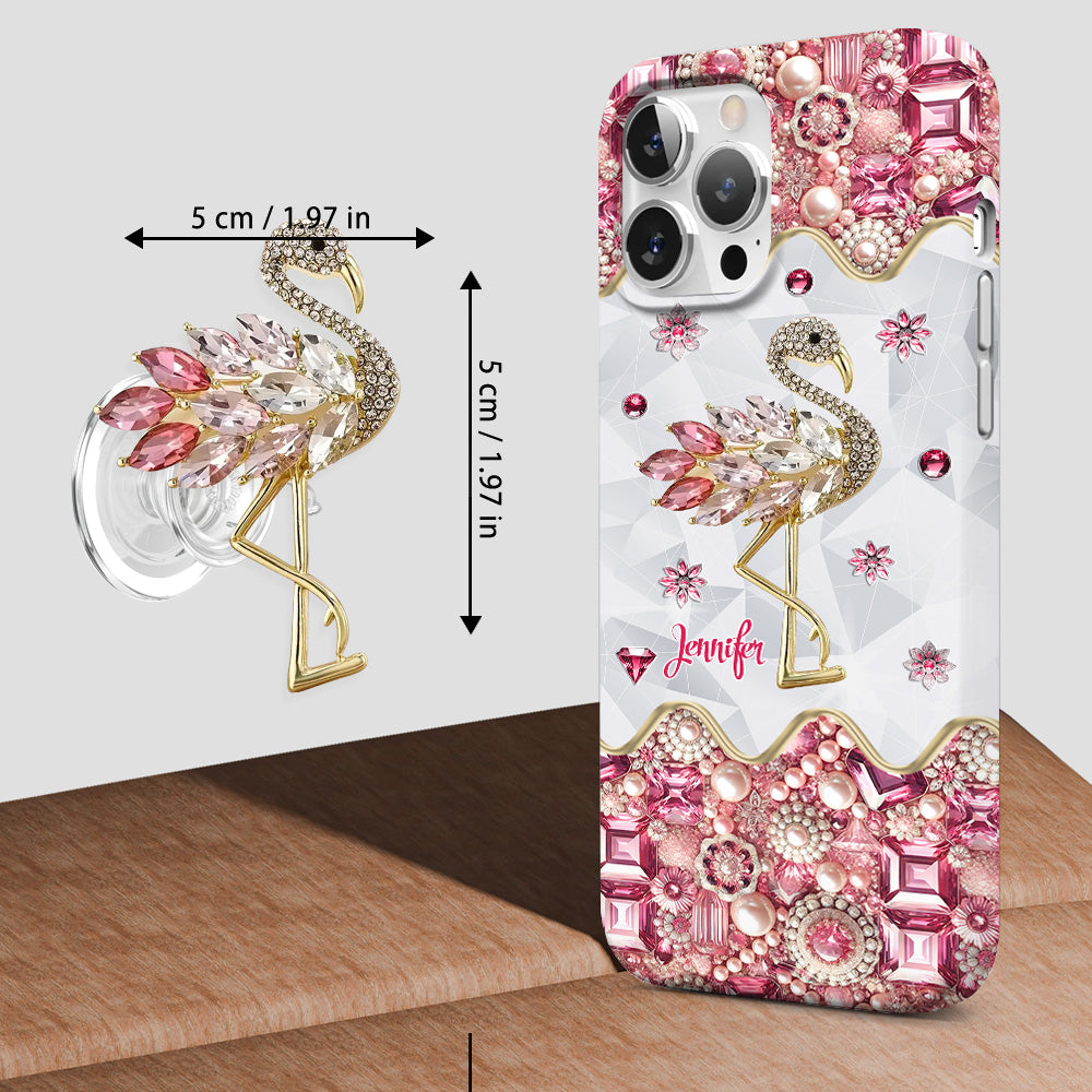 Just A Girl Who Loves Flamingos - Personalized Flamingo Full Print Phone Case