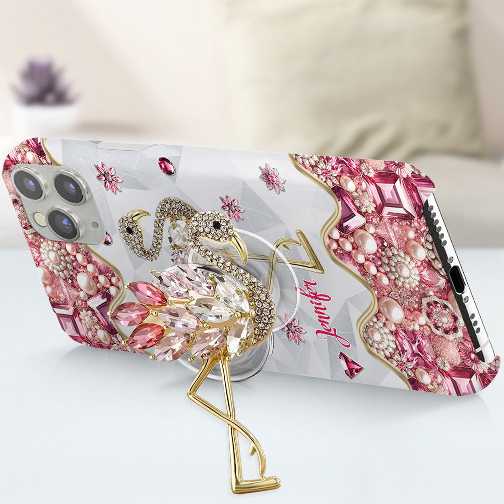Just A Girl Who Loves Flamingos - Personalized Flamingo Full Print Phone Case