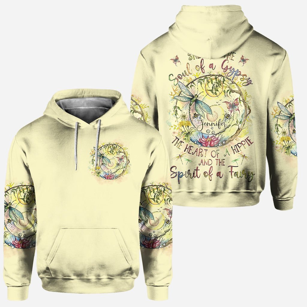 Spirit Of A Fairy Dragonfly - Personalized Hippie Hoodie and Leggings