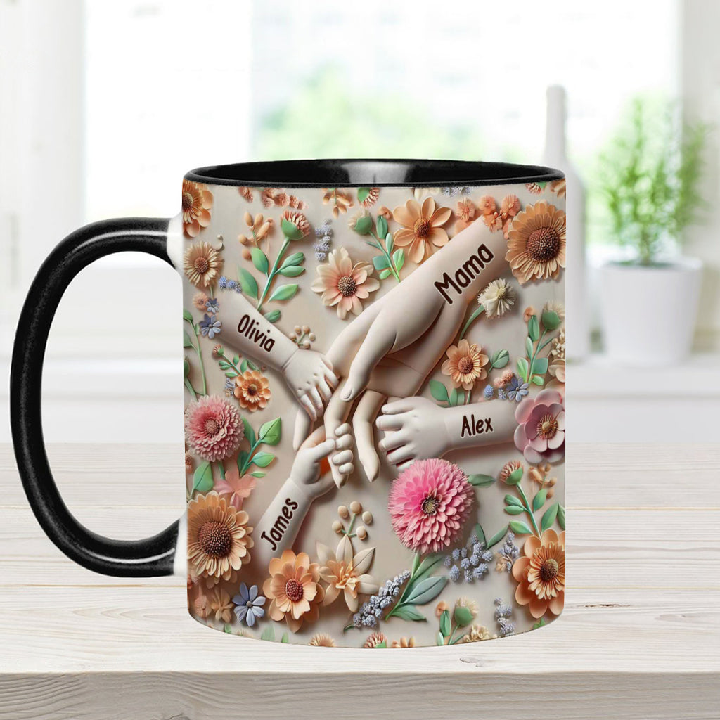 Hold Our Hands - Personalized Mother Accent Mug
