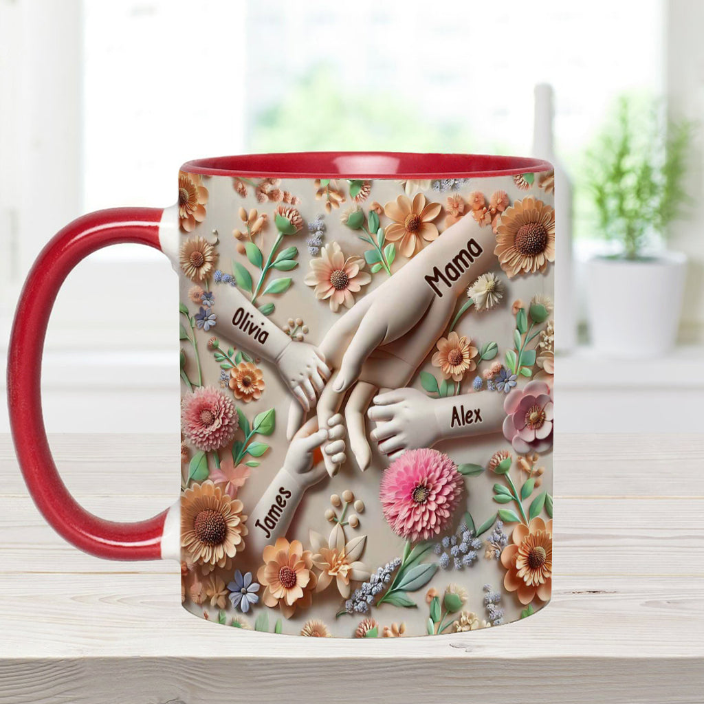 Hold Our Hands - Personalized Mother Accent Mug