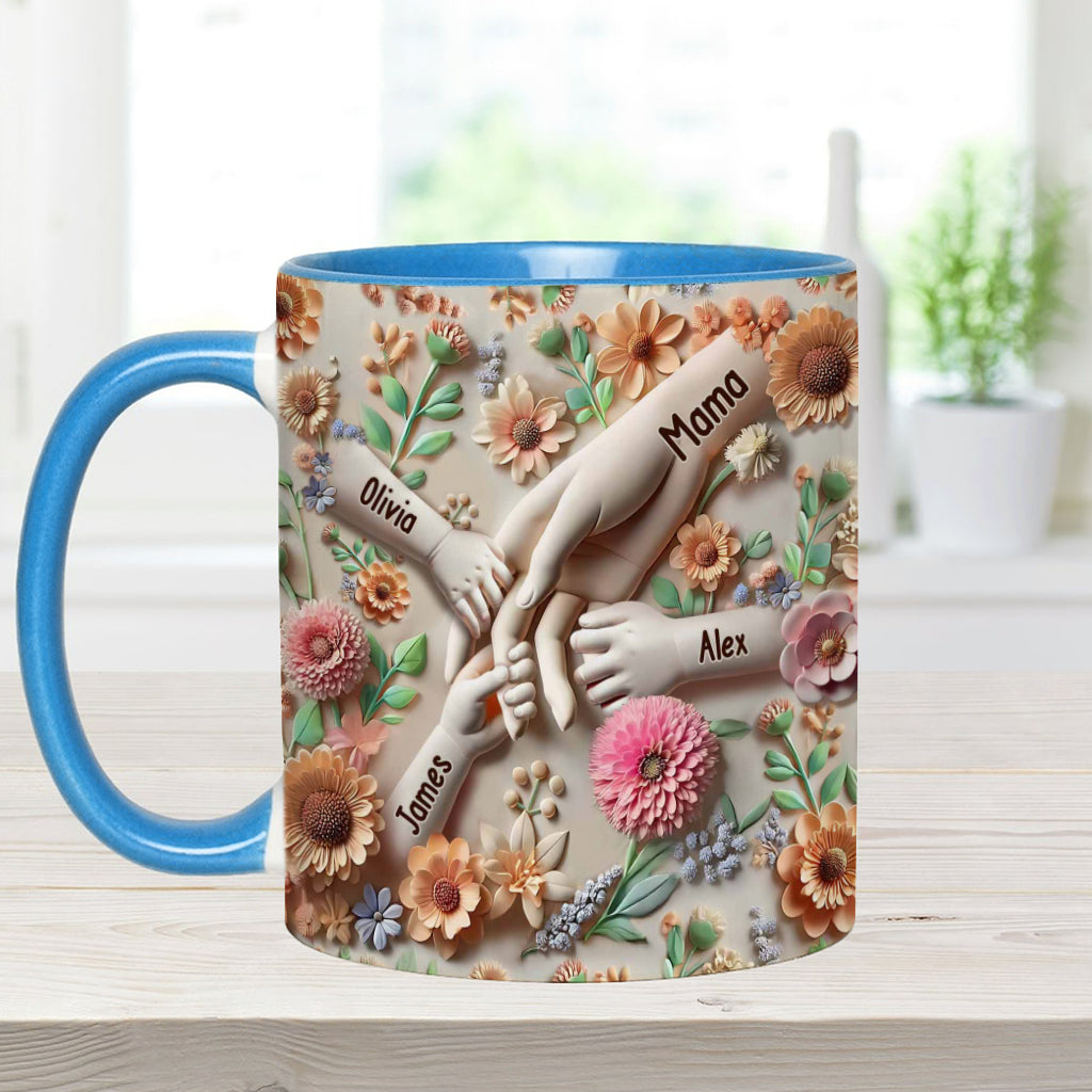 Hold Our Hands - Personalized Mother Accent Mug