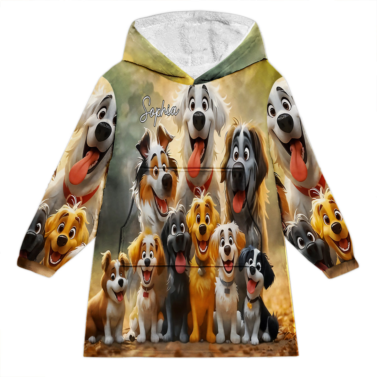 Just A Girl Who Loves Dogs - Personalized Dog Blanket Hoodie