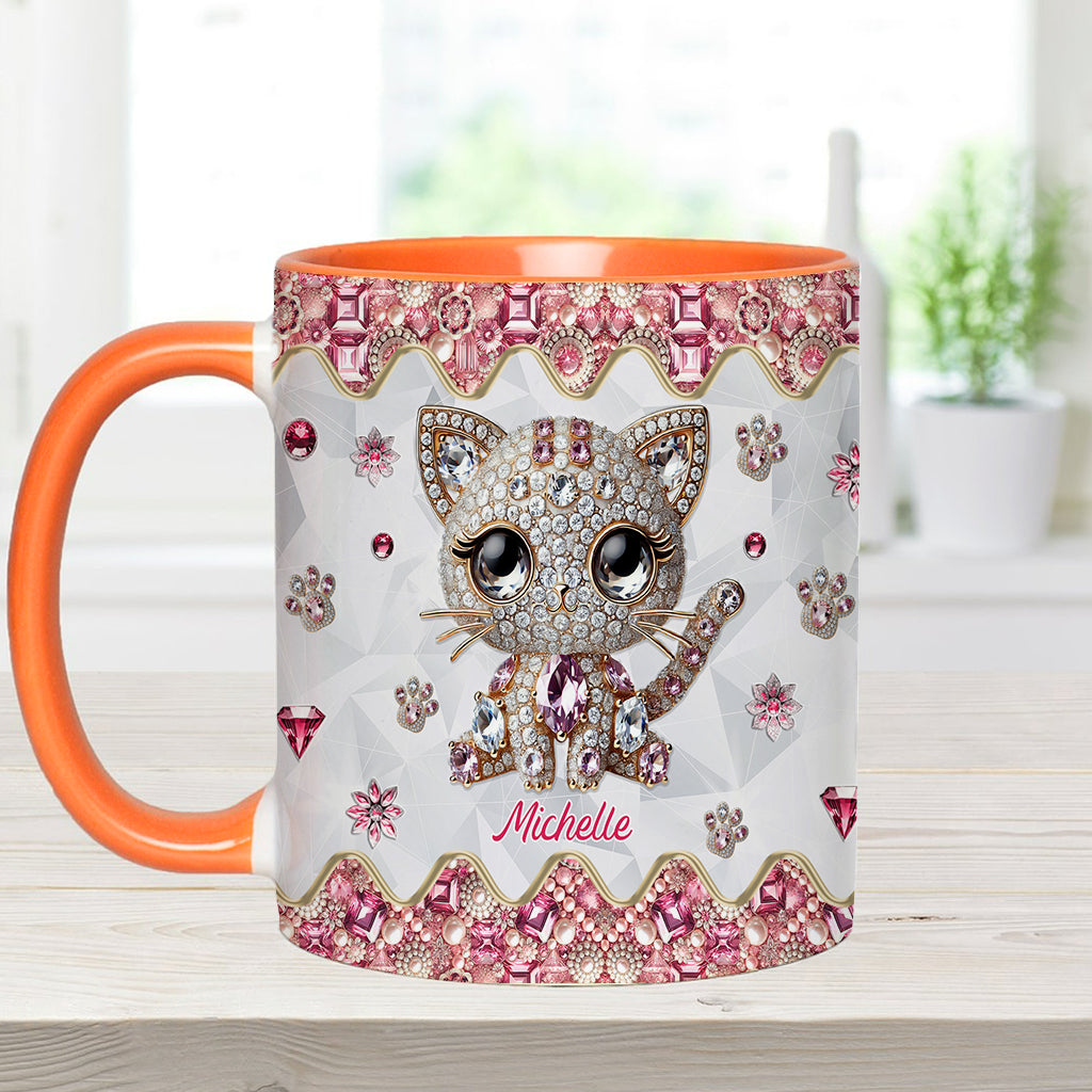 Just A Girl Who Loves Cats - Personalized Cat Accent Mug