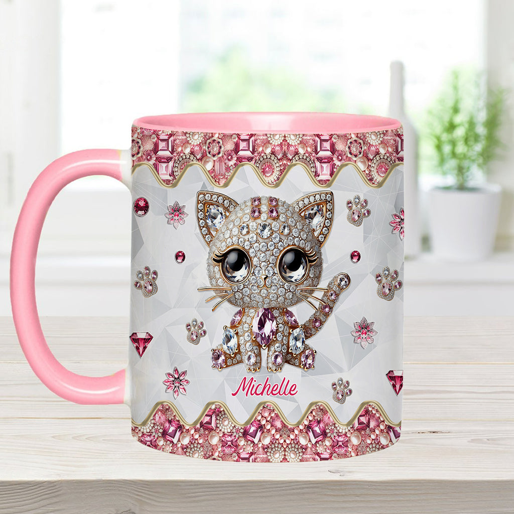 Just A Girl Who Loves Cats - Personalized Cat Accent Mug