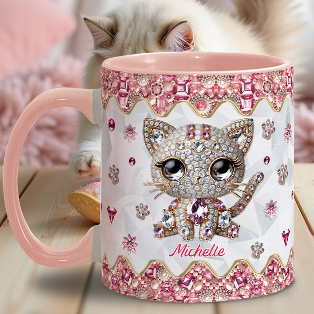 Just A Girl Who Loves Cats - Personalized Cat Accent Mug