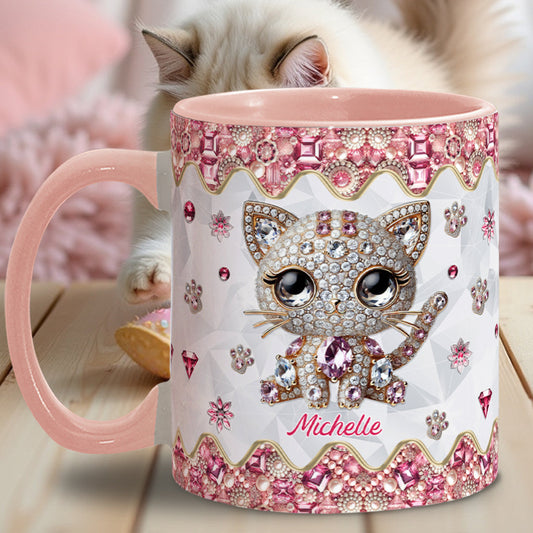 Just A Girl Who Loves Cats - Personalized Cat Accent Mug