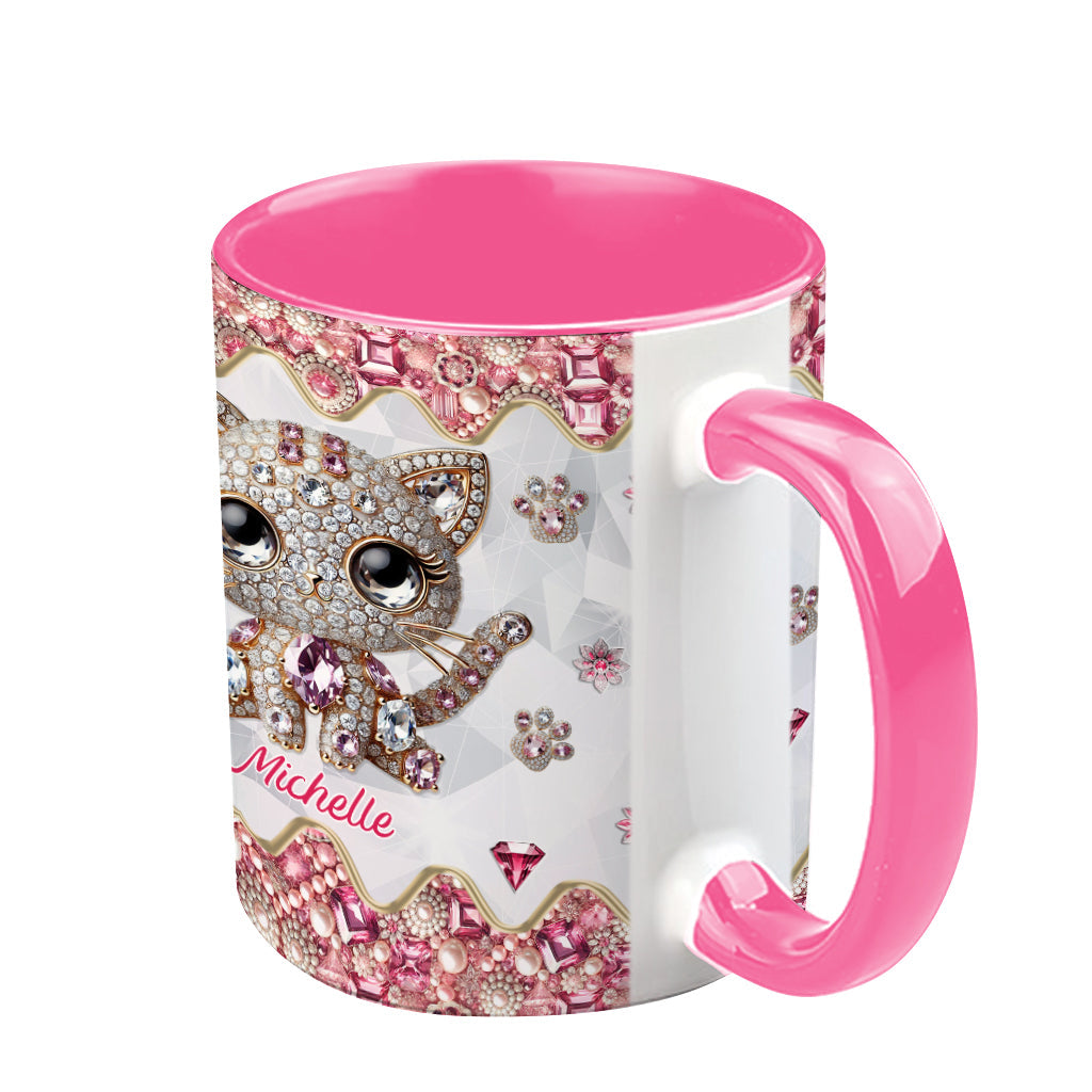 Just A Girl Who Loves Cats - Personalized Cat Accent Mug
