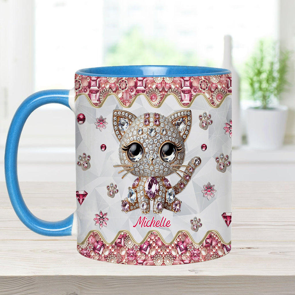 Just A Girl Who Loves Cats - Personalized Cat Accent Mug