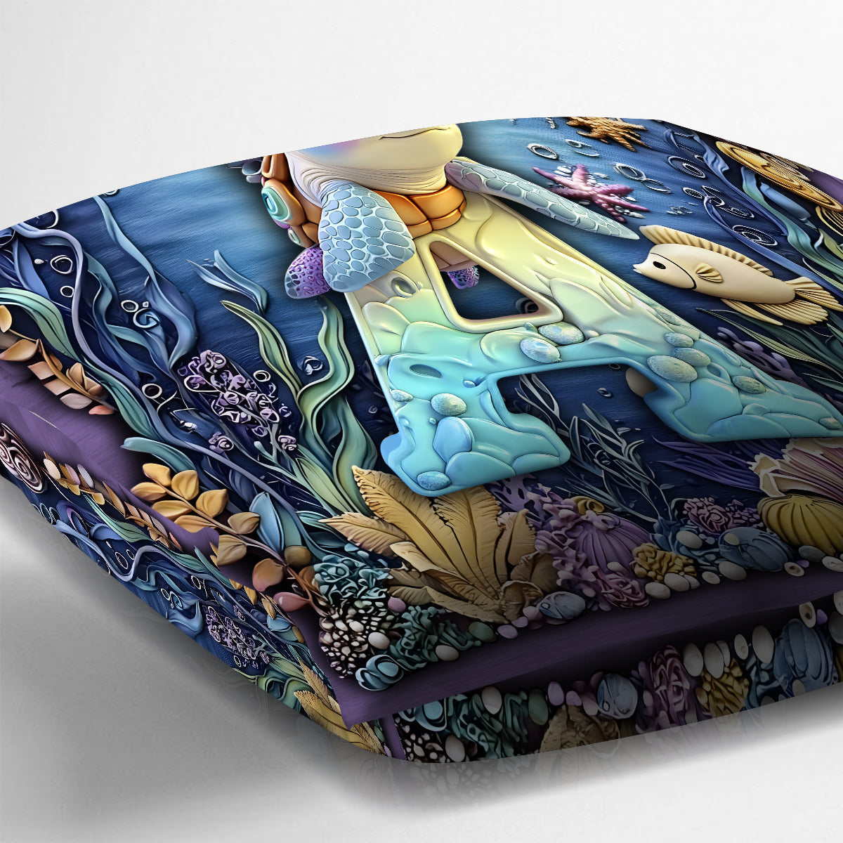 Cute Turtle Alphabet - Personalized Kid Throw Pillow