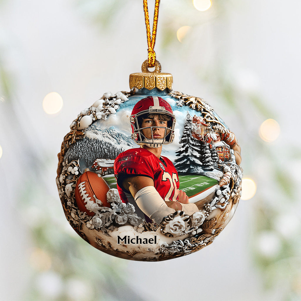 Any Photo - Personalized Football Ornament