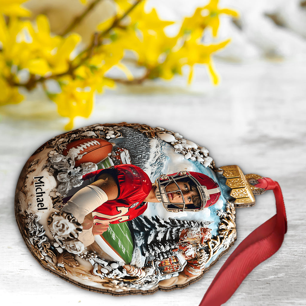 Any Photo - Personalized Football Ornament