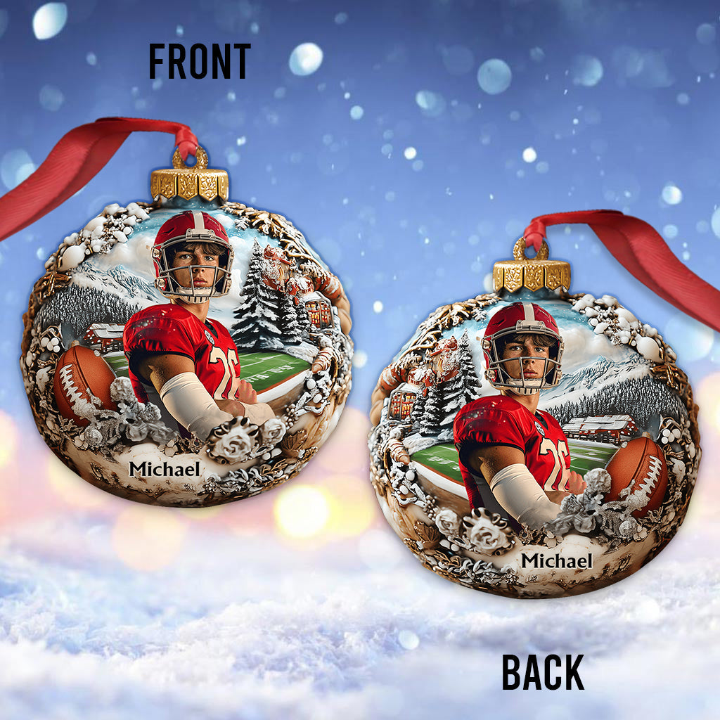 Any Photo - Personalized Football Ornament