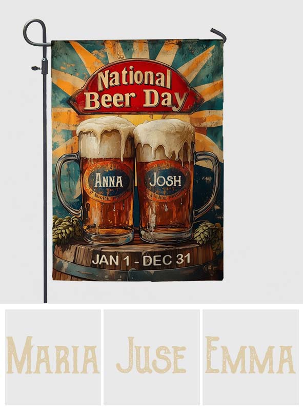 National Beer Day - Personalized Beer Garden Flag