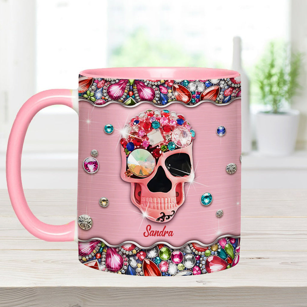 Sparkle Skull - Personalized Skull Accent Mug