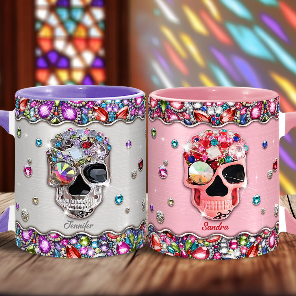 Sparkle Skull - Personalized Skull Accent Mug