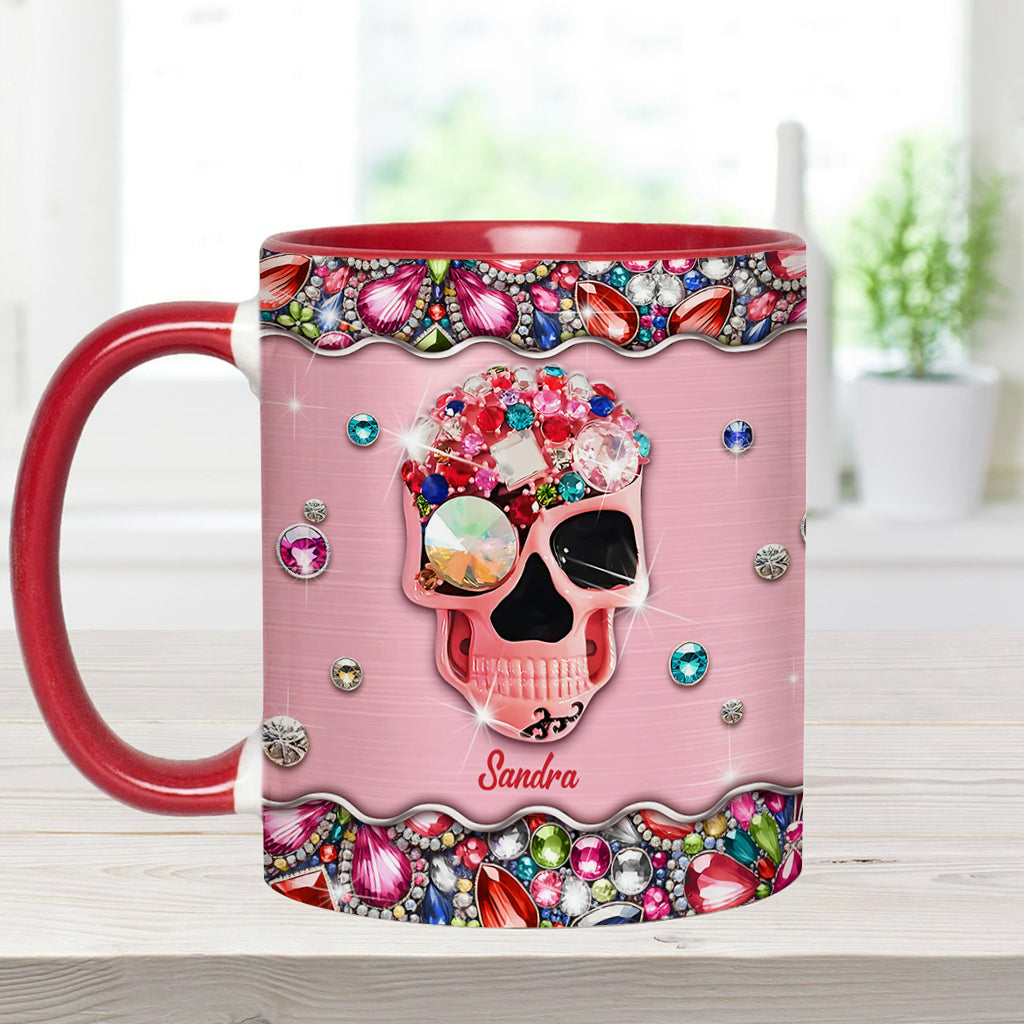 Sparkle Skull - Personalized Skull Accent Mug