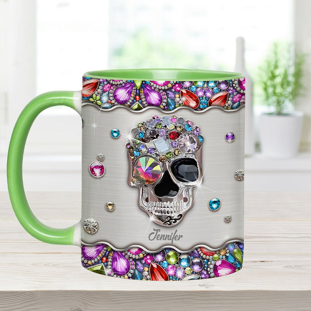 Sparkle Skull - Personalized Skull Accent Mug