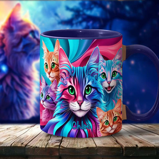 Crazy Cat Lady - Personalized Cat Accent Mug