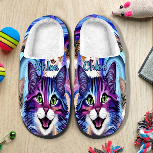 Cute Cats - Personalized Cat Slippers