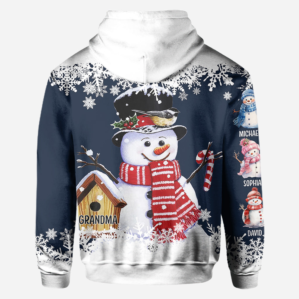 Grandma Snowman - Personalized Grandma All Over Shirt