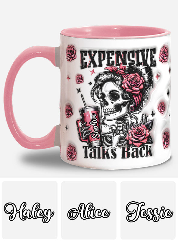Floral Skull - Personalized Skull Accent Mug