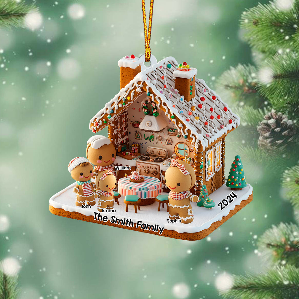 Ginger Bread Family - Personalized Family Ornament