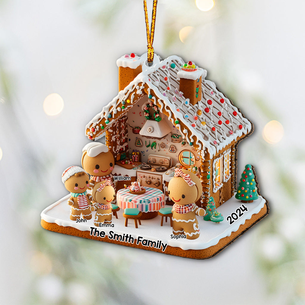 Ginger Bread Family - Personalized Family Ornament