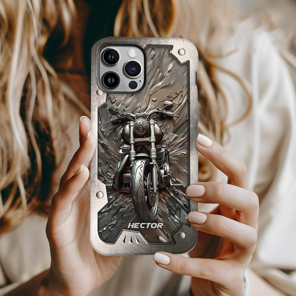 Vintage Motorcycle - Personalized Biker Full Print Phone Case