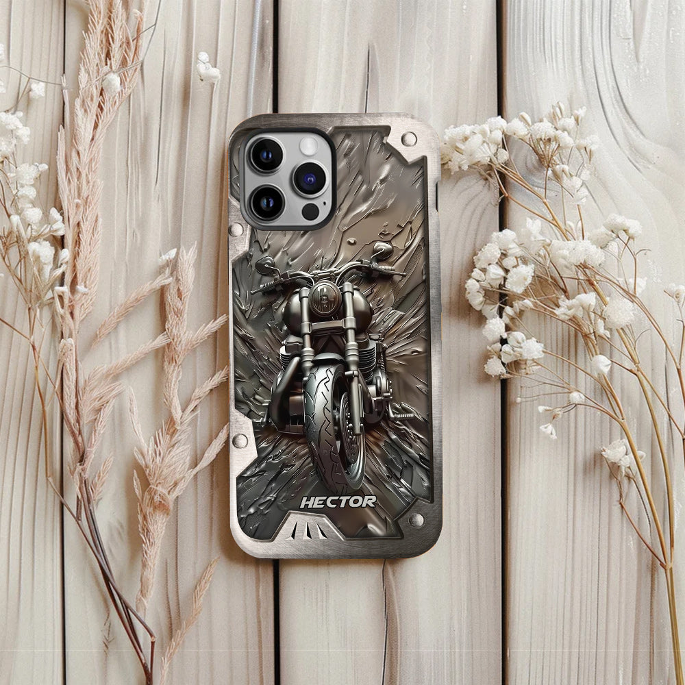 Vintage Motorcycle - Personalized Biker Full Print Phone Case