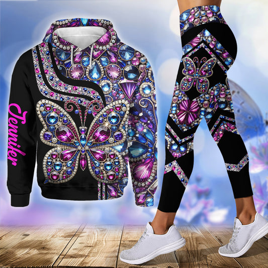 Beautiful Butterfly - Personalized Butterfly Hoodie and Leggings