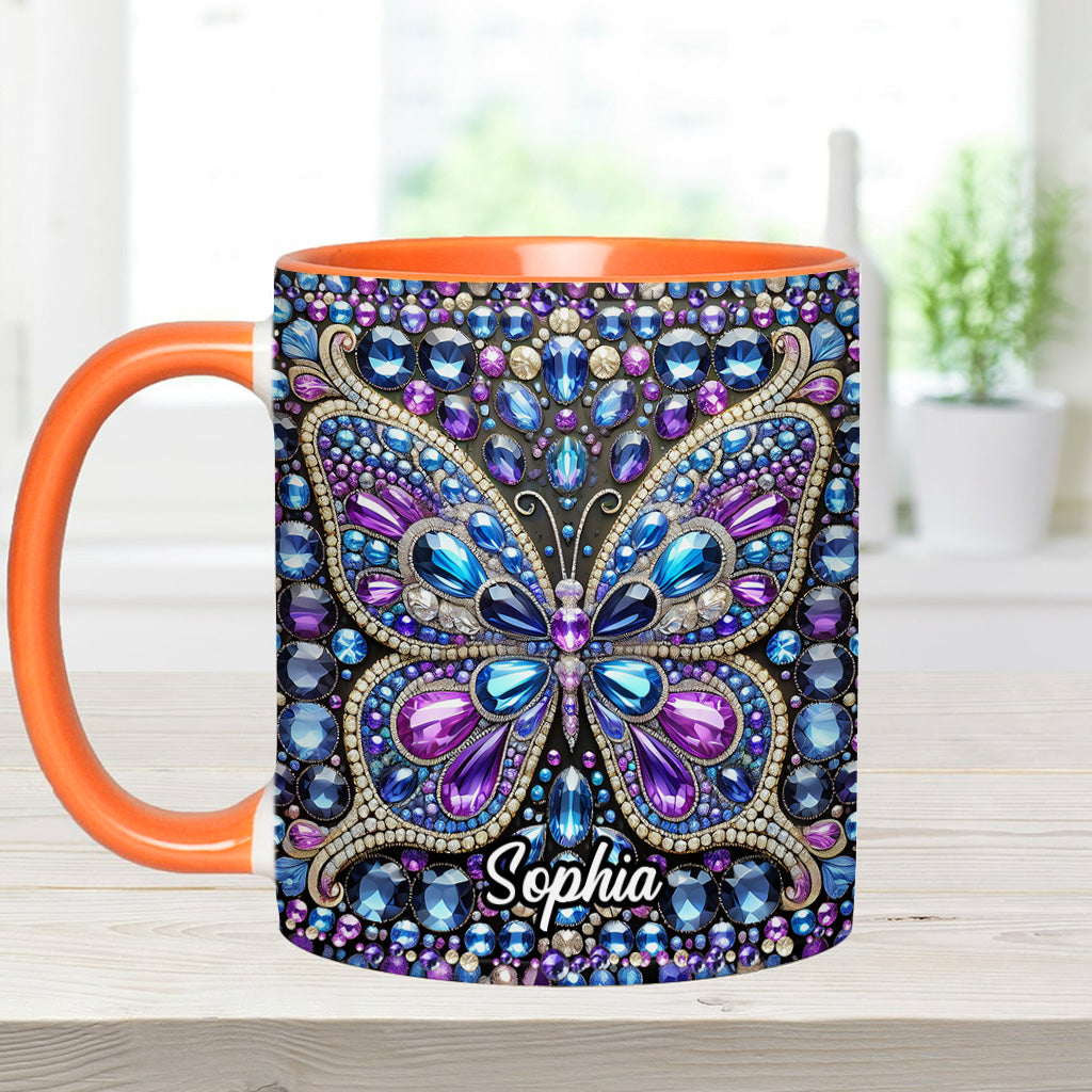Beautiful Butterfly - Personalized Butterfly Accent Mug