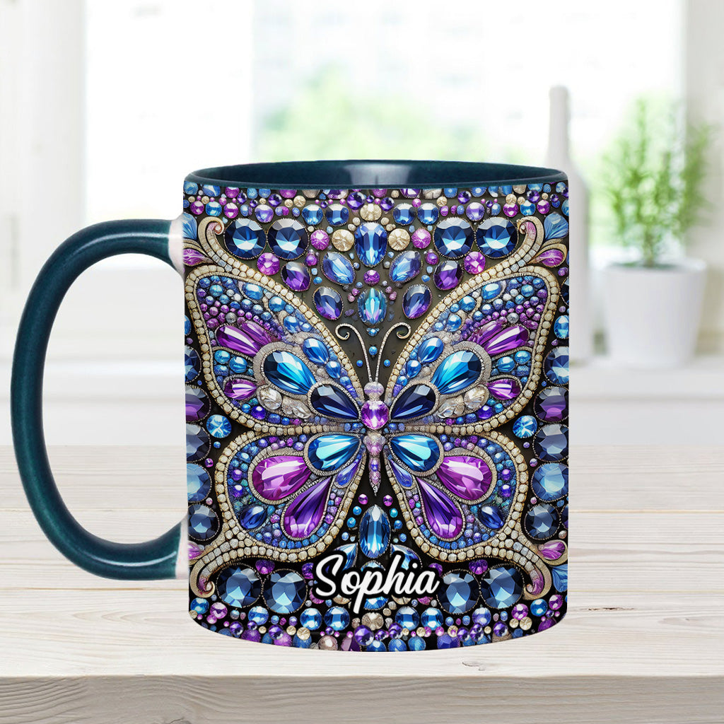 Beautiful Butterfly - Personalized Butterfly Accent Mug