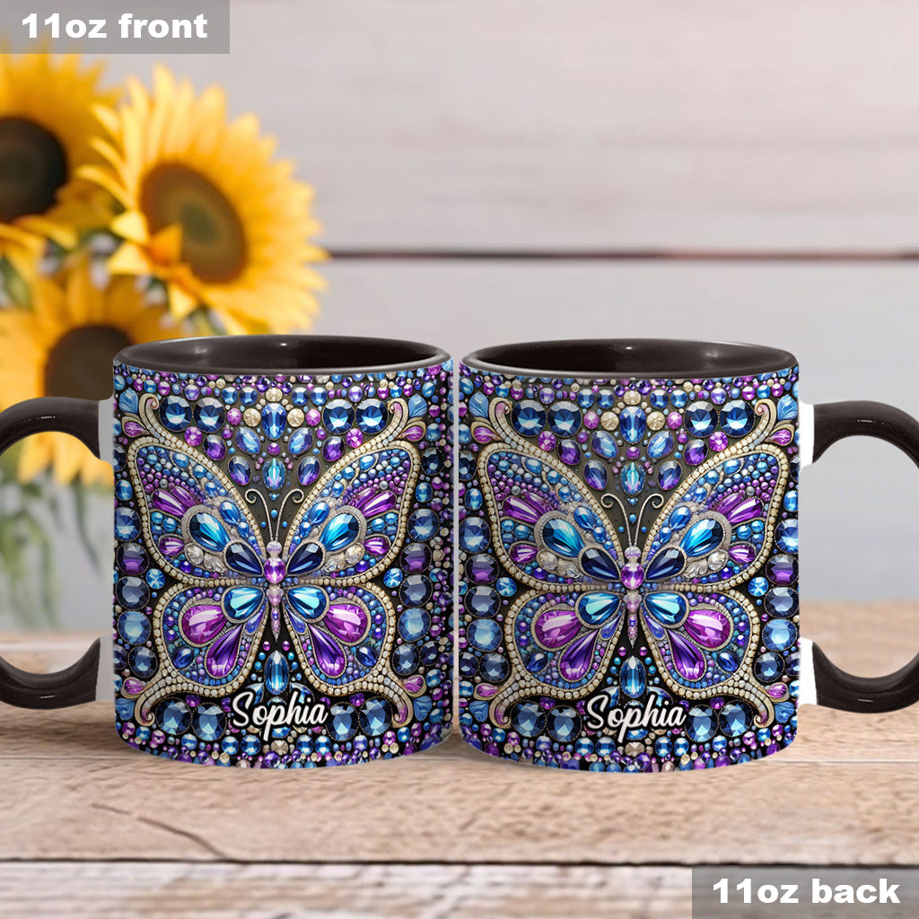 Beautiful Butterfly - Personalized Butterfly Accent Mug